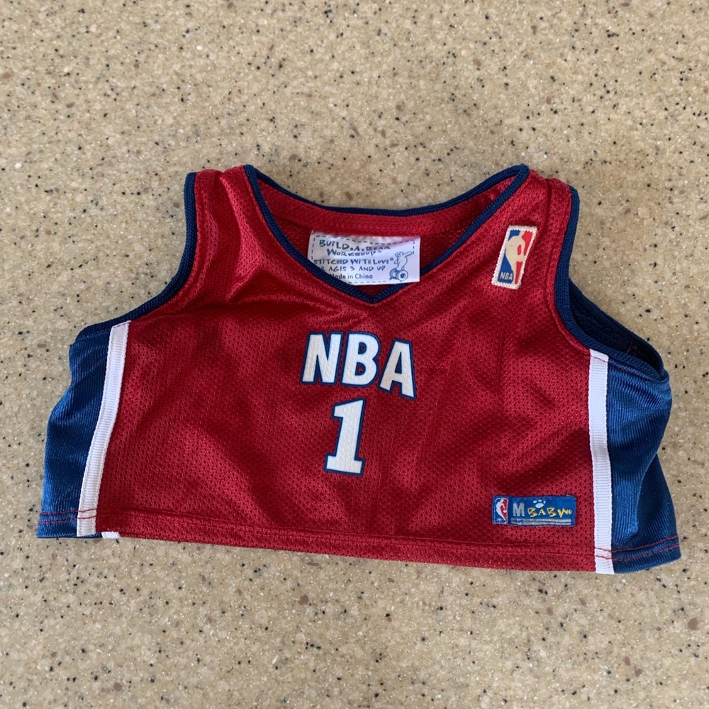 Build-A-Bear Red and Blue NBA Jersey Top